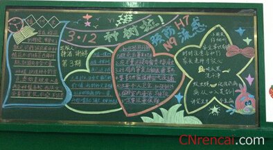 2016年3月12日植樹節黑板報資料