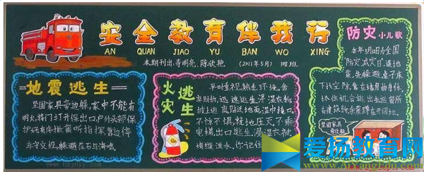 小學五年級安全黑板報圖片