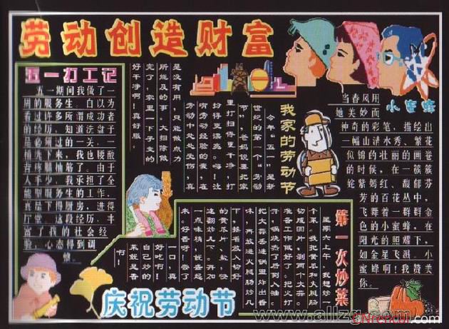勞動節黑板報圖片