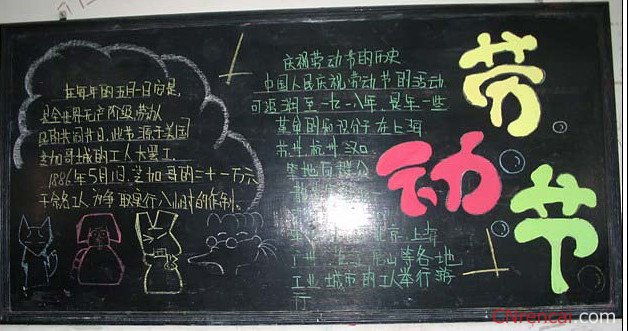 勞動節黑板報圖片