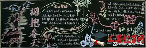 開學啦黑板報版面設計圖片