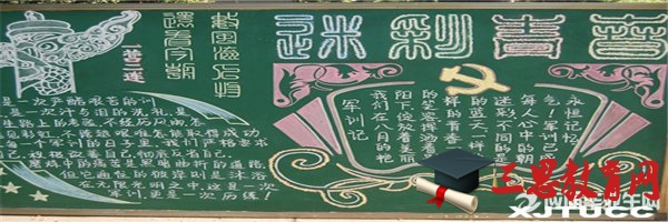學長征精神黑板報模板設計圖片