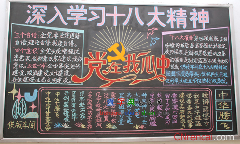 建黨95周年黑板報