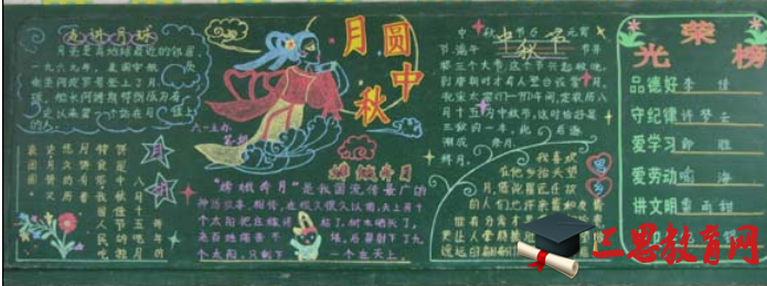中秋節黑板報