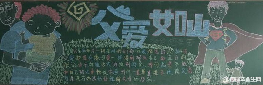 中學父親節(jié)黑板報