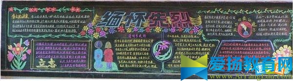 2017緬懷革命先烈黑板報的模板圖片