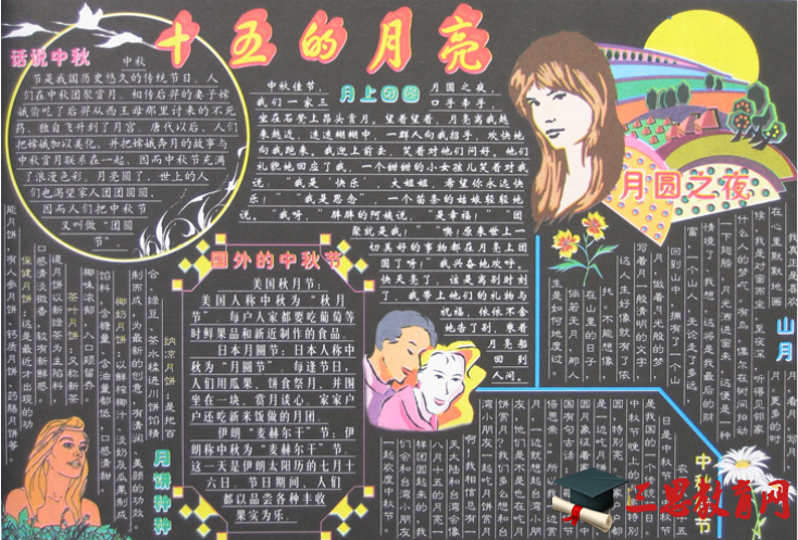 中秋節黑板報