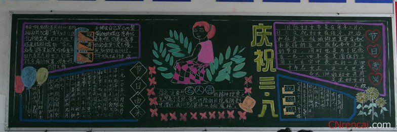2016年3.8婦女節黑板報內容設計