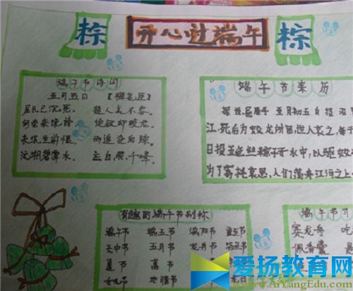 端午節手抄報內容 圖片大全