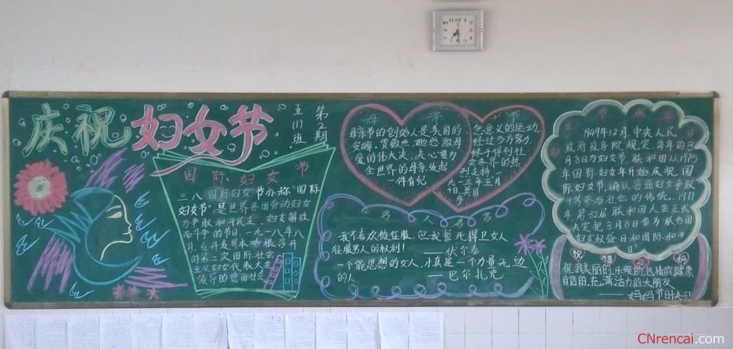 慶祝3.8婦女節黑板報內容