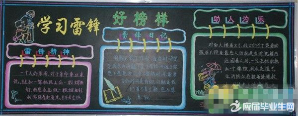 二年級學(xué)雷鋒黑板報(bào)資料