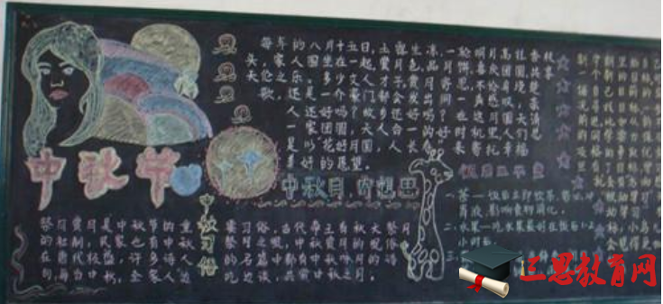 中秋節黑板報