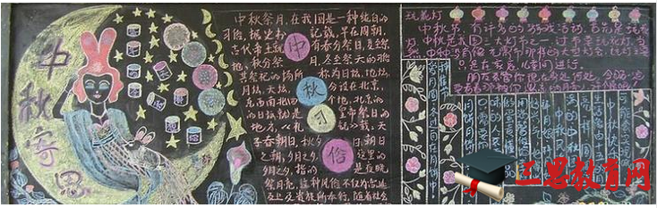 中秋節黑板報