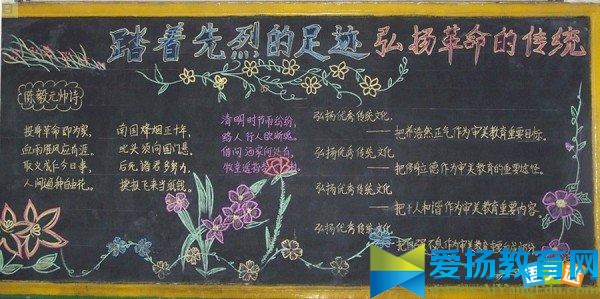 2017緬懷革命先烈黑板報的模板圖片