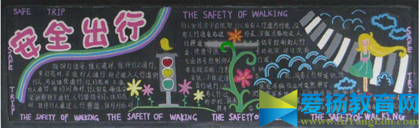 小學(xué)生安全出行黑板報(bào)圖片