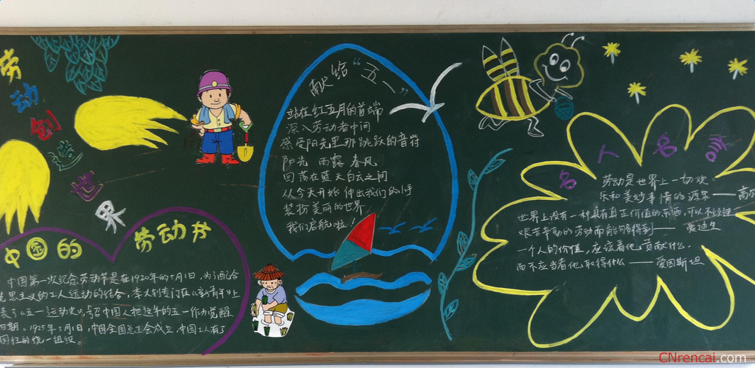 勞動節黑板報