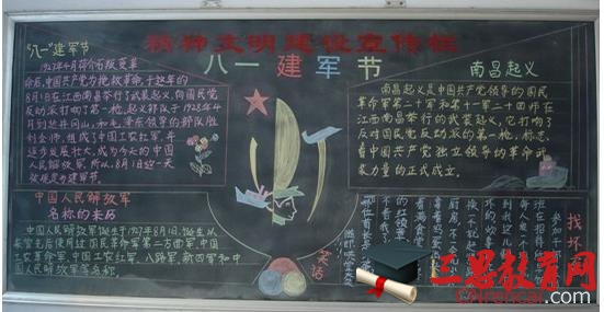 八一建軍節(jié)的黑板報