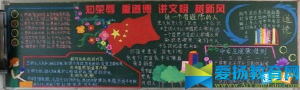 2017講文明樹新風黑板報圖片大全