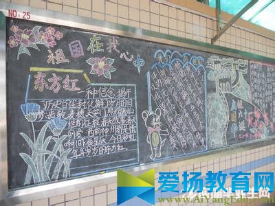 小學(xué)祖國在心中黑板報的資料