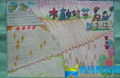 六年級植樹節(jié)手抄報圖片2017