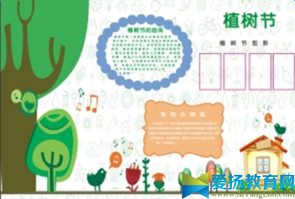 2017植樹節手抄報版面設計圖