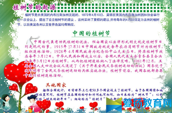 英語植樹節(jié)手抄報圖片