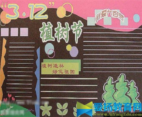 3.12植樹節手抄報2017