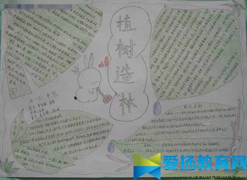 簡單的植樹節手抄報2017