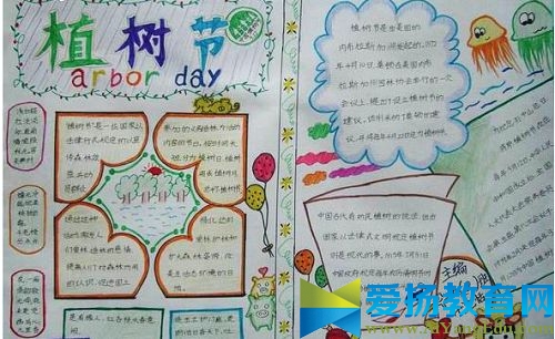 2017植樹節手抄報畫畫圖片