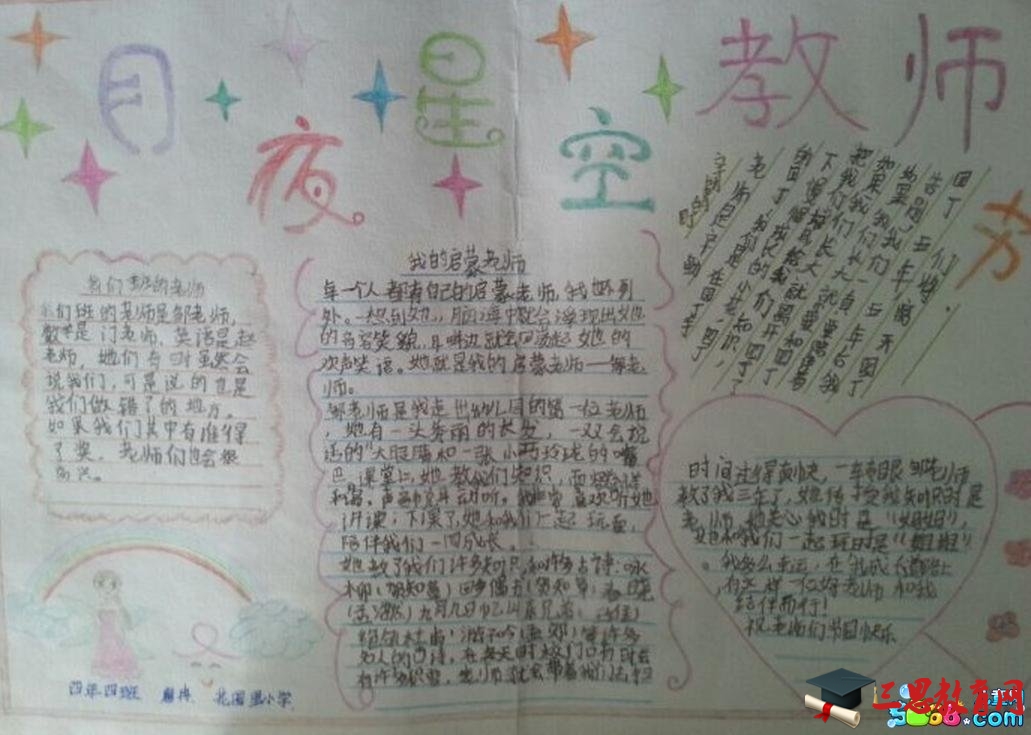 教師節手抄報圖片-月夜星空教師節